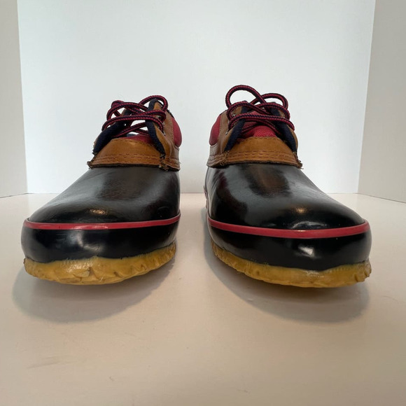 Vintage Bass Calgary Duck Snow Rain Ankle Boots w/Thinsulate, Navy/Pink, size 9 - Picture 4 of 16